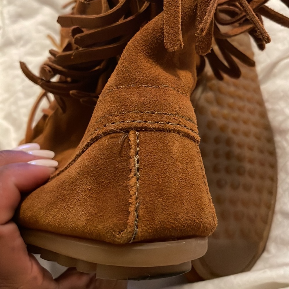 Minnetonka Brown Suede Ankle Moccasins - image 6